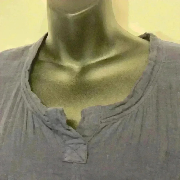 Soft Surroundings Brushed Cotton Textured Midi Dress size small - Picture 3 of 8